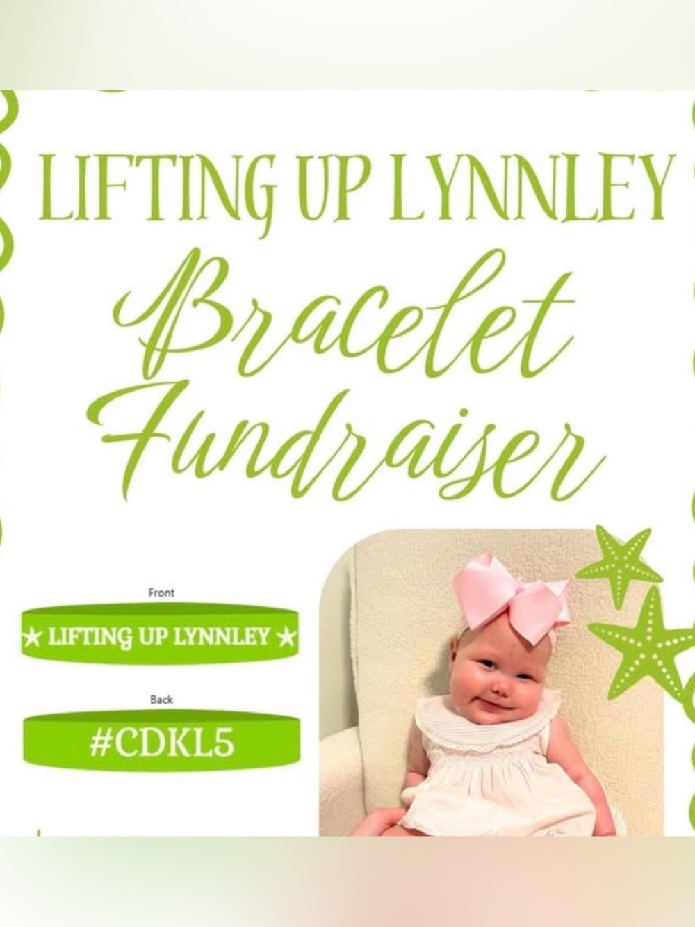Lifting Up Lynnley & CDKL5 Awareness Bracelet